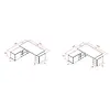 MDD  Bureau de direction MDD Mito Fenix noir – executive desk mat avec lowboard et plateau FENIX