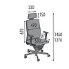 BNO Director 1860 bureaustoel zwart leder BNO Director 1860 bureaustoel zwart leder