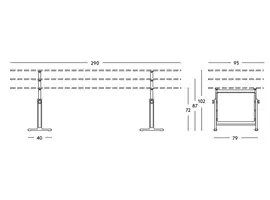 Brut Table design réglable