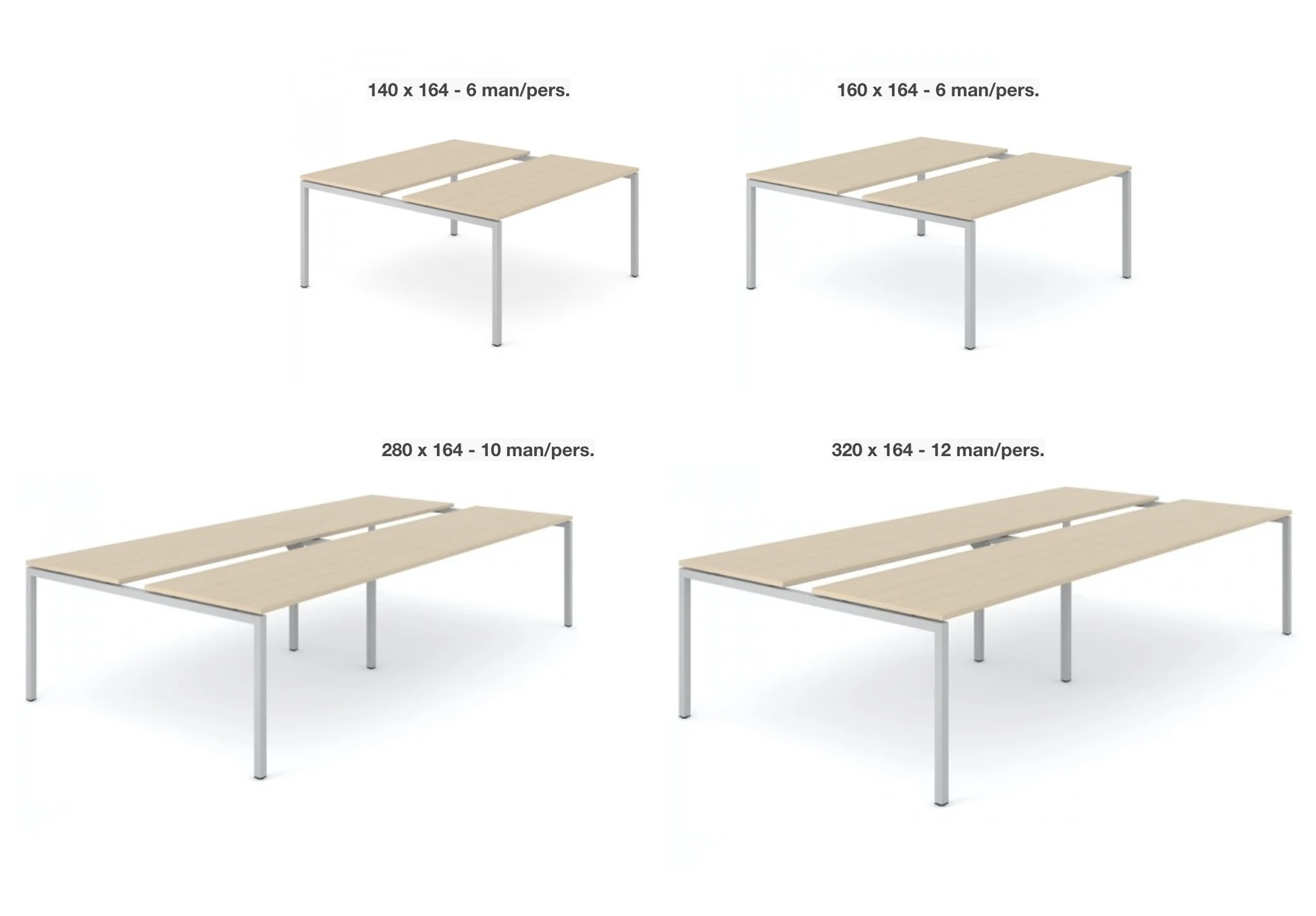 Narbutas Nova table de conférence modulaire