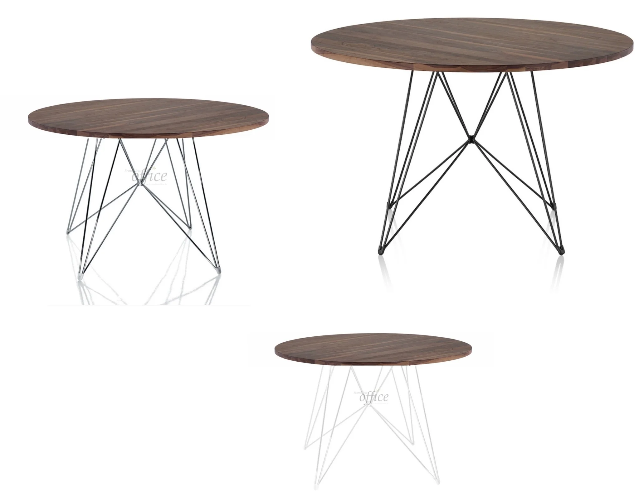 Magis XZ3 ronde tafel walnoot