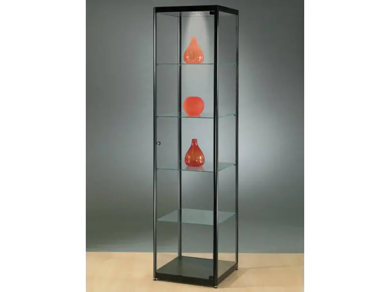 Basic glazen vitrine  200h x 50b cm