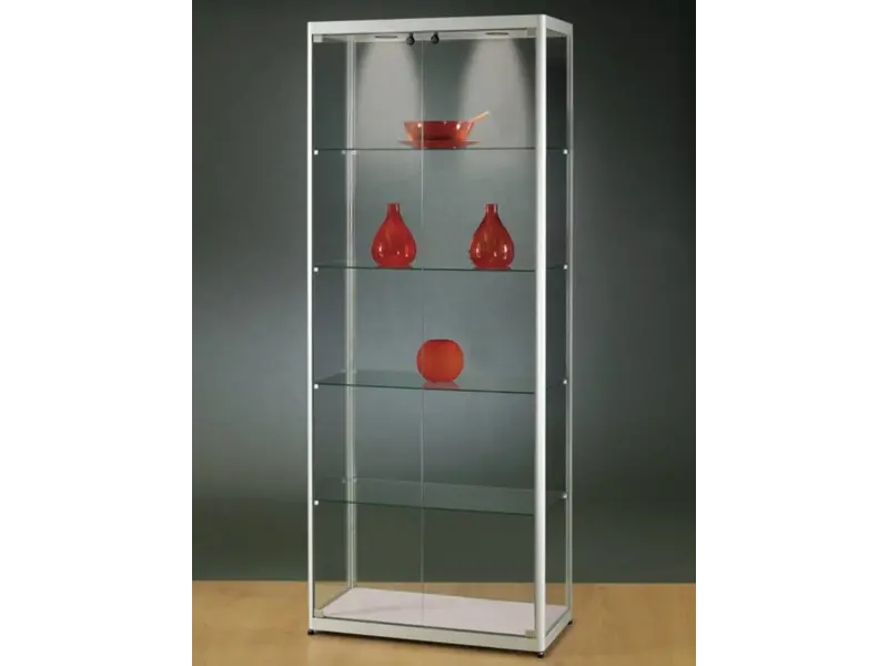 Basic vitrine en verre 200h x 80l cm