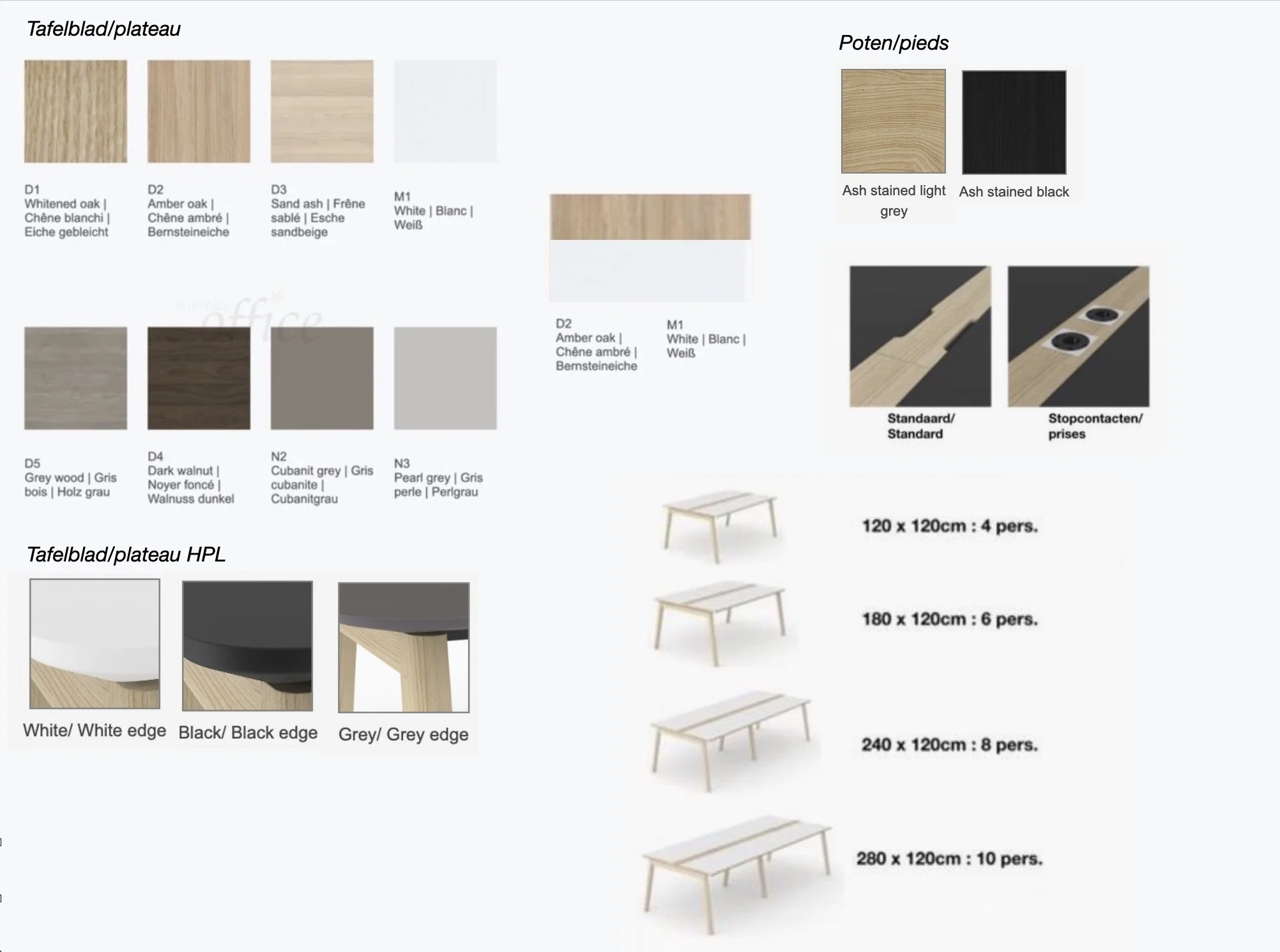 Narbutas Nova wood vergadertafel