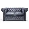 Chesterfield Chesterfield Vintage – Canapé 2 places en cuir semi-aniline