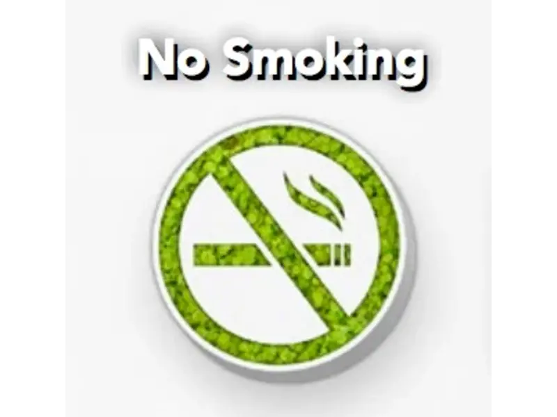 Pictogram uit mos - No Smoking