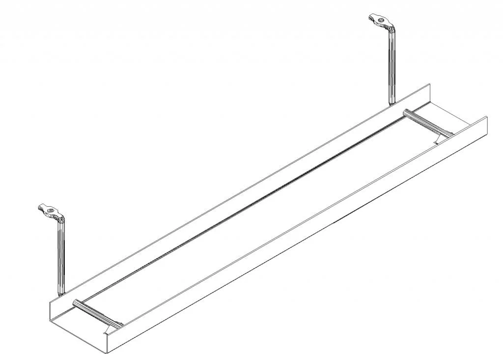 Mdd Cache-câbles plateau en métal horizontal