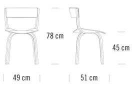 404 F chaise en bois