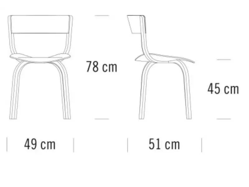 404 F houten stoel