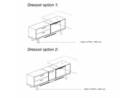 Rail desk contenitore bureau exécutif