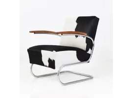 S411 LV fauteuil in koeienhuid