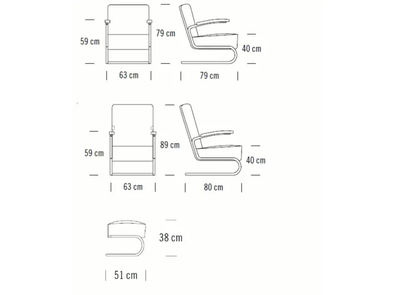 S411 LV fauteuil en vachette