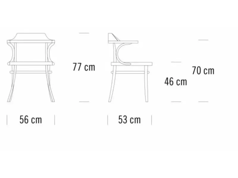 233 chaise cannée ou contre-plaqué