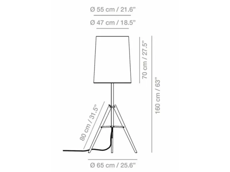 Tripod vloerlamp