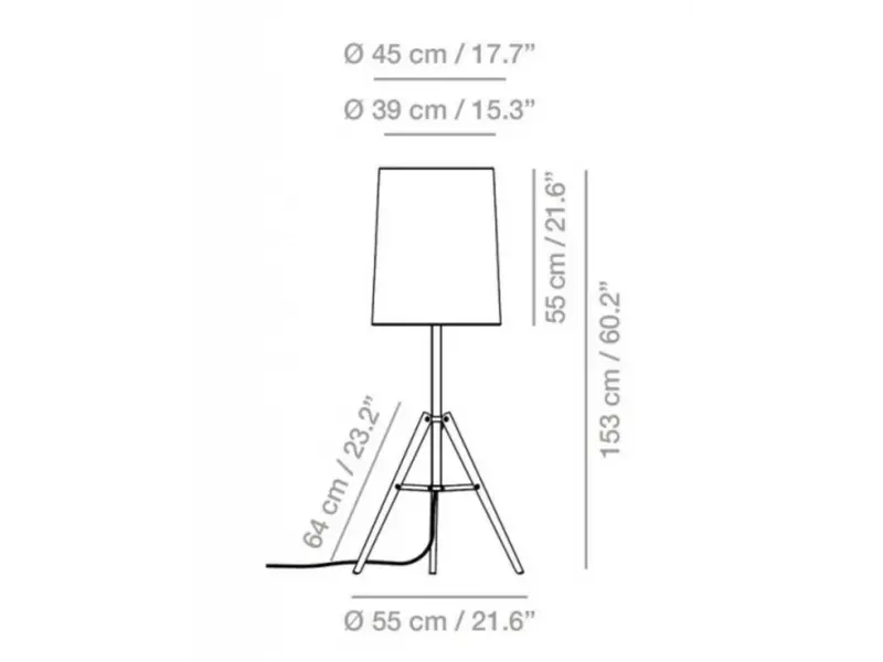 Tripod vloerlamp