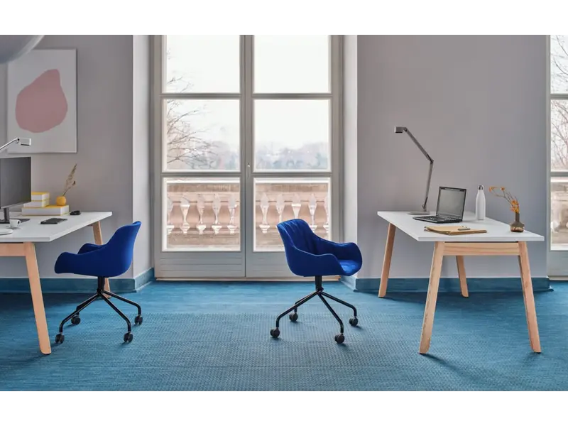 Bureau Ogi B avec pied en bois