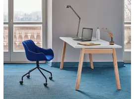 Bureau Ogi B avec pied en bois