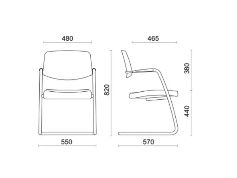 Passepartout chaise de réunion en cuir