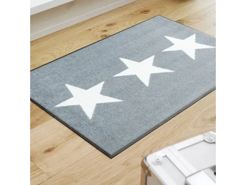 Stars grey voetmat