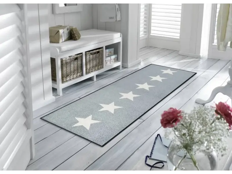 Stars grey voetmat