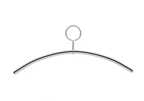Chrome Round kledinghanger set 4