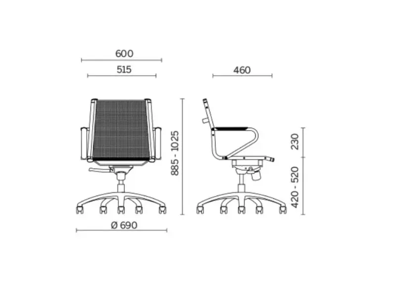 Ice Manager fauteuil de bureau - Résille élastique respirant