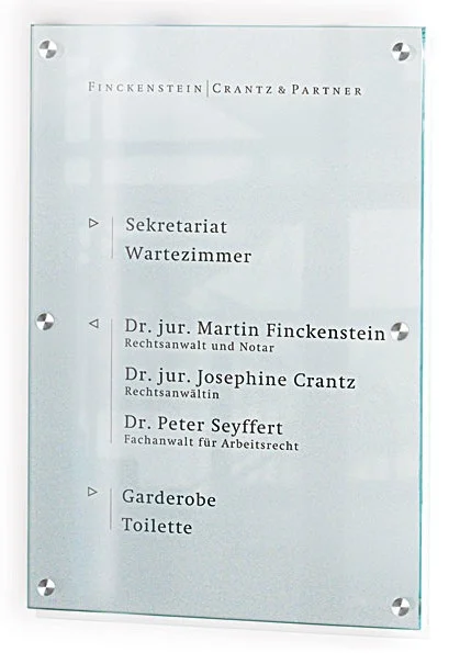 Sign Systems Cristallo bedrijfsbewijzering - 100h x 60b x 2,8d cm