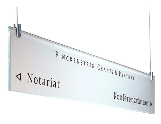Sign Systems Cristallo panneau d'information - 12h x 70l x 0,6p cm