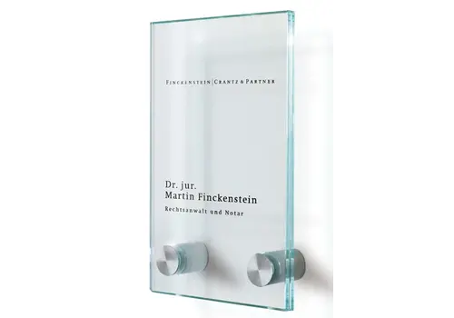 Cristallo plaques de porte - 16h x 10l x 2,8p cm