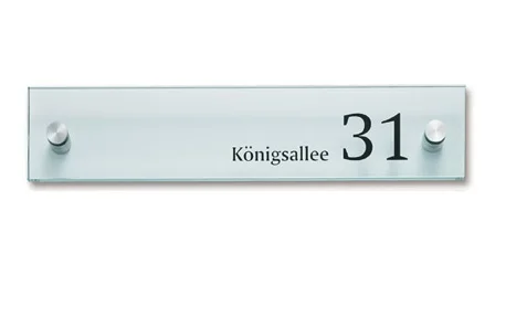 Sign Systems Cristallo signalisation d'entreprise - 12,5h x 60l x 4,5p cm