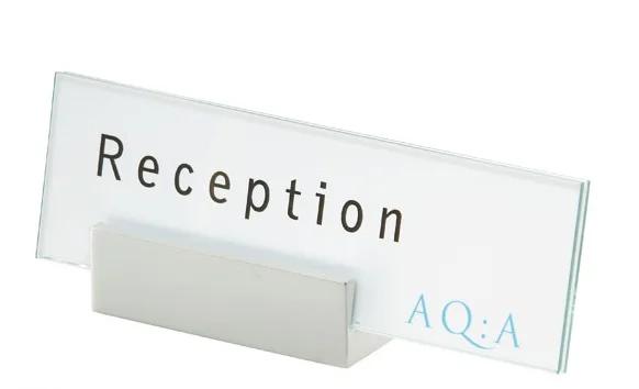 Sign Systems Clear chevalet de table - verre - 6h x 16l x 2,4p cm