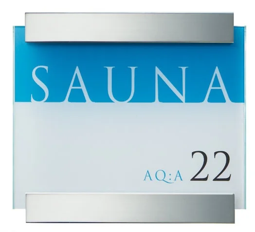 Sign Systems Clear plaque de porte - verre - 2 fixations -15h x 20l x 2,4p cm
