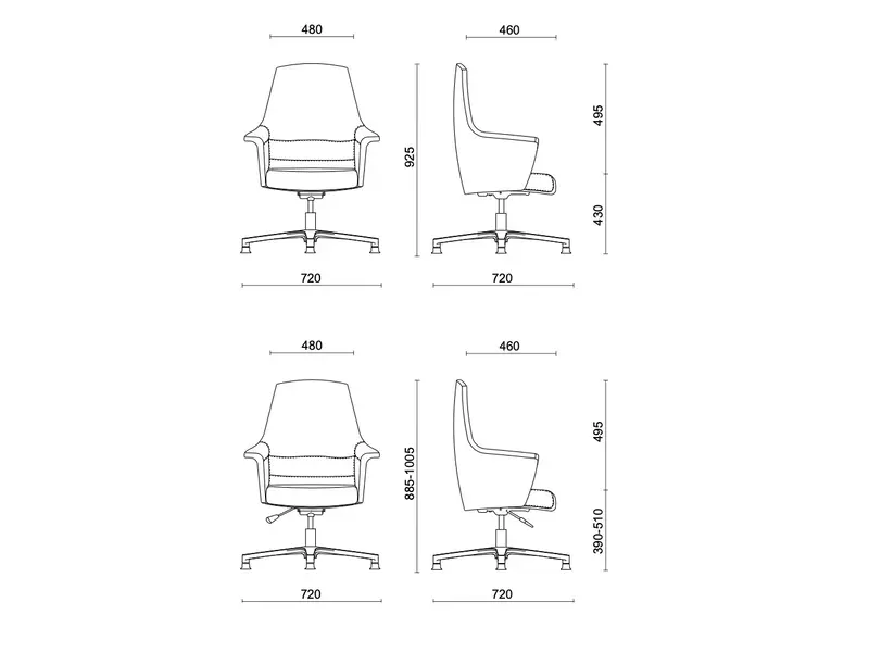 Of Course fauteuil réunion - cuir