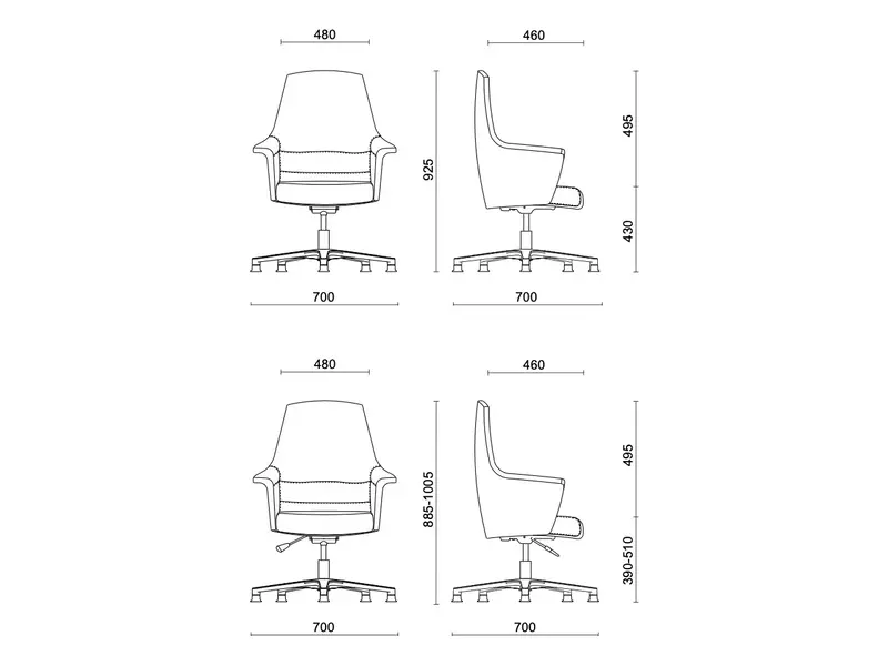 Of Course fauteuil réunion - cuir