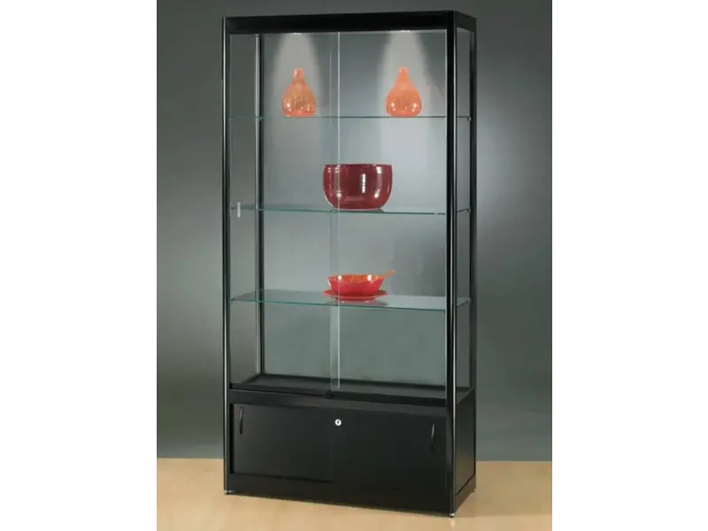 Basic vitrine en verre avec une armoire verrouillable