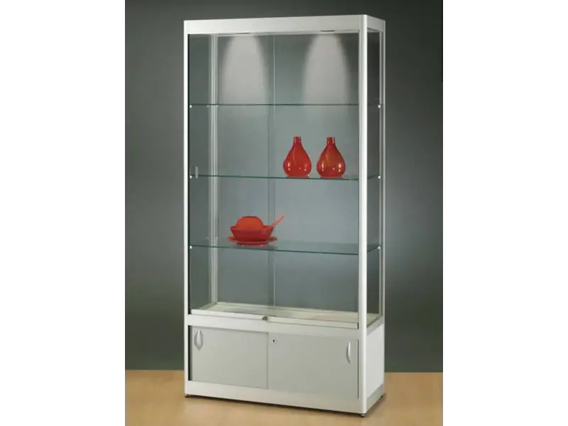 Basic vitrine en verre avec une armoire verrouillable