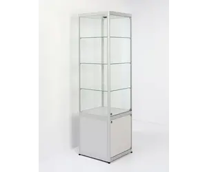 Vitrine Murale Avec éclairage Italfrom - 181x40x40 Cm - Verre Et Bois - Neuf Sans Marque