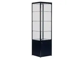 Vitrine Pictor avec spot L40 reposant sur une armoire verrouillable