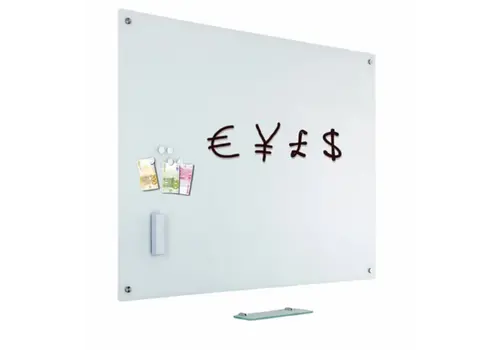 Whitboard in glas