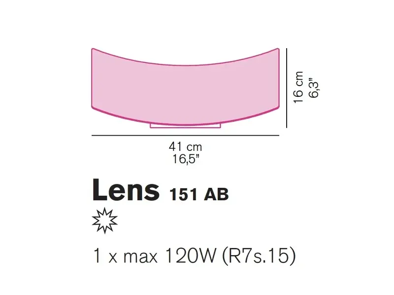 Lens 151 wandlamp