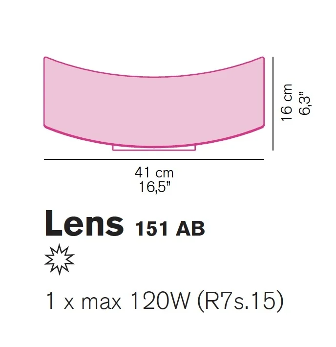 Oluce Lens 151 wandlamp