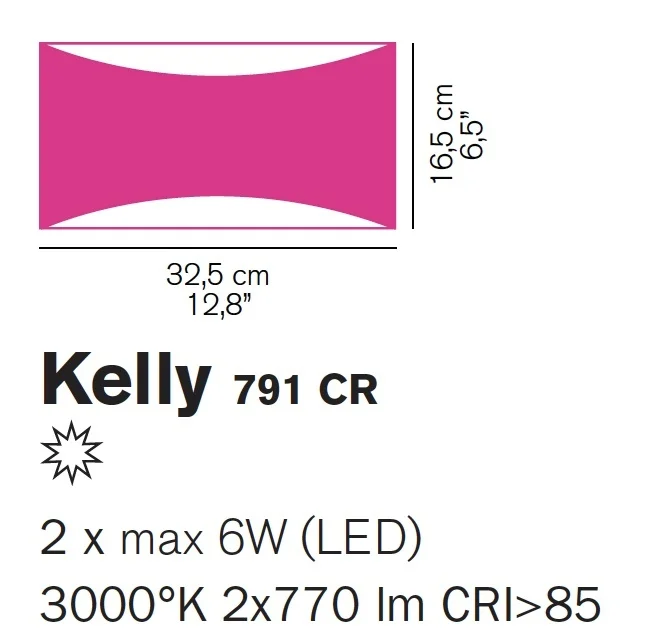 Oluce Kelly 791 LED wandlamp