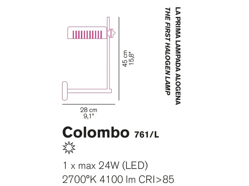 Colombo 761 wandlamp