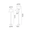 Artemide Melampo Mega lampadaire - terra Artemide Melampo Mega lampadaire - terra