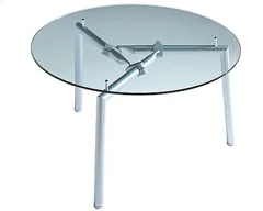 ULTOM Ultom Isotta table de réunion ronde – table design en verre pour réunion