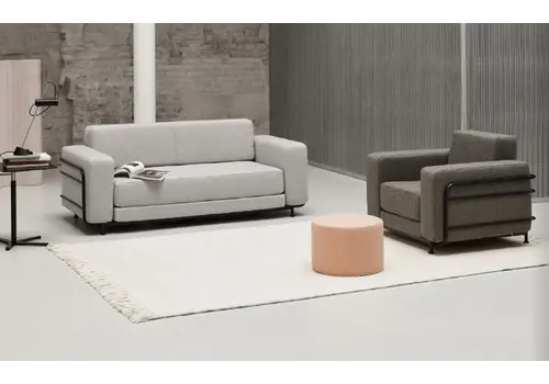 Silver sofa - slaapbank
