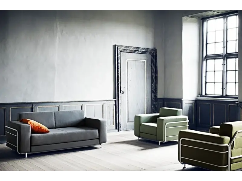 Silver sofa - slaapbank