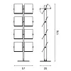 Cascando Cascando Flexxible Double lectuurhouder design – brochurehouder aluminium