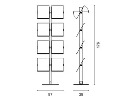 Flexxible lectuurhouder double