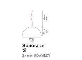 Sonora 411 hanglamp, Ø50cm designlamp